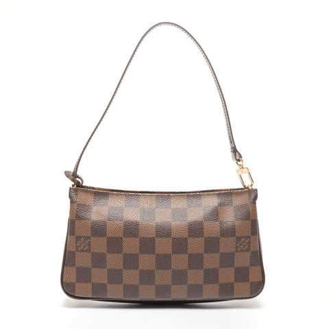 LOUIS VUITTON Damier Navona Accessory Pouch N51983 Handbag Brown WS27359