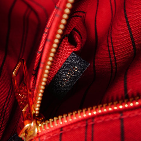 LOUIS VUITTON M42817 Monogram Empreinte Pont Neuf MM 2016 Handbag Navy WS27361