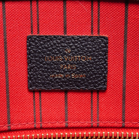 LOUIS VUITTON M42817 Monogram Empreinte Pont Neuf MM 2016 Handbag Navy WS27361