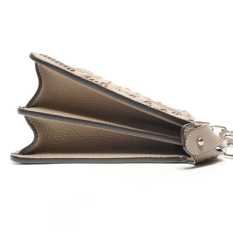 FENDI Peekaboo Selleria Logo Iseeu Small Leather 2-Way Bag Shoulder Bag Brown WS27363