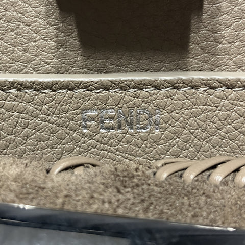 FENDI Peekaboo Selleria Logo Iseeu Small Leather 2-Way Bag Shoulder Bag Brown WS27363