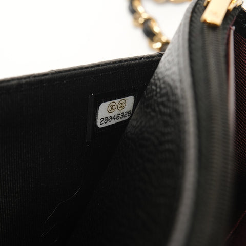 CHANEL Classic Chain Wallet Matelasse Caviar Skin 28 Series 2019 Shoulder Bag black WS27365