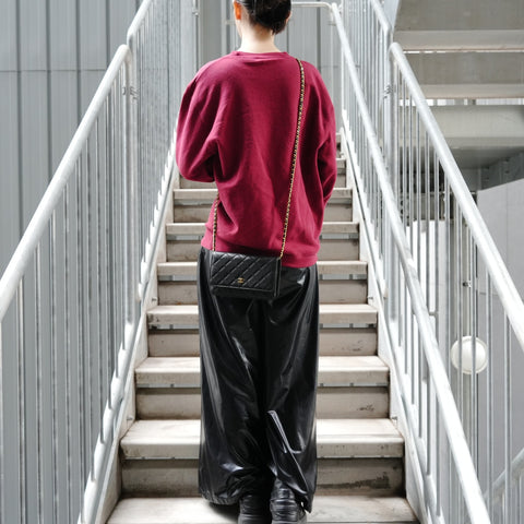 CHANEL Classic Chain Wallet Matelasse Caviar Skin 28 Series 2019 Shoulder Bag black WS27365