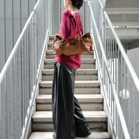 PRADA leather Shoulder Bag Brown WS27367