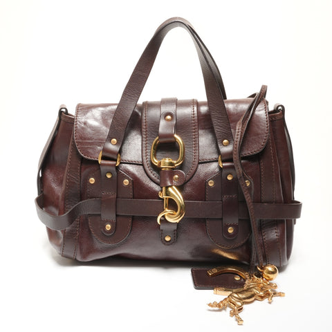 Chloe Kerala leather Boston bag Handbag Brown WS27369