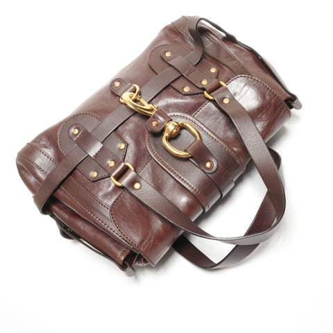 Chloe Kerala leather Boston bag Handbag Brown WS27369