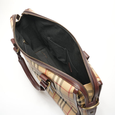 BURBERRY Novacheck PVC Boston bag beige WS27371