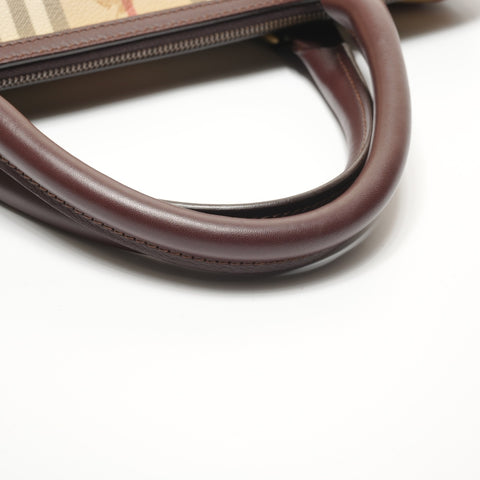 BURBERRY Novacheck PVC Boston bag beige WS27371