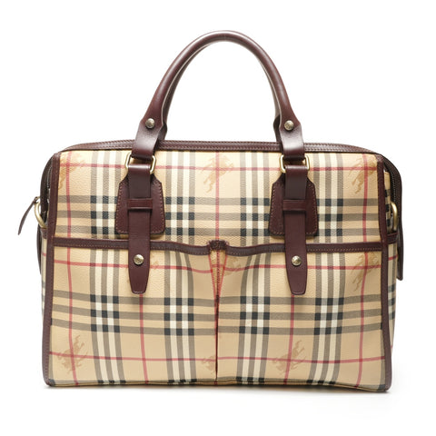 BURBERRY Novacheck PVC Boston bag beige WS27371