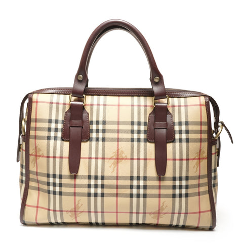 BURBERRY Novacheck PVC Boston bag beige WS27371