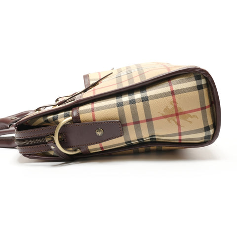 BURBERRY Novacheck PVC Boston bag beige WS27371