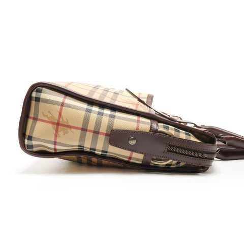 BURBERRY Novacheck PVC Boston bag beige WS27371