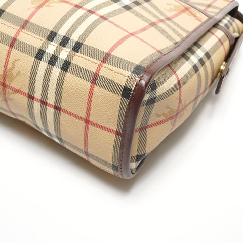 BURBERRY Novacheck PVC Boston bag beige WS27371