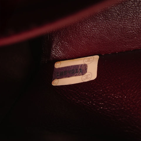 CHANEL Double Flap Matelasse 25 Lambskin Chain No. 1 1989-1991 Shoulder Bag black WS27374