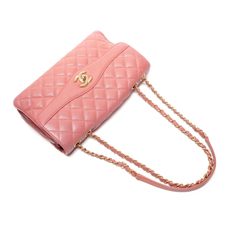 CHANEL Matelasse Chain Daily Companion 25 Series 2018 Shoulder Bag pink WS27377