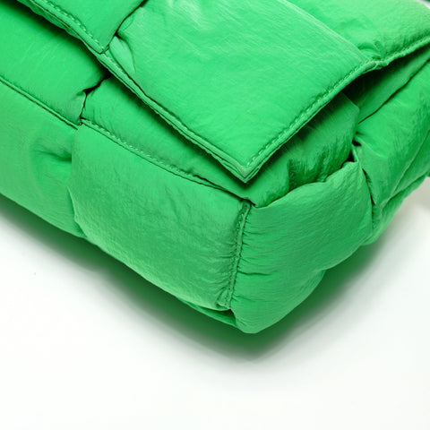 BOTTEGAVENETA Candy Nylon Cassette INTRECCIATO Shoulder Bag green WS27378