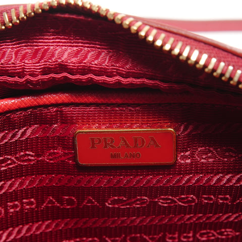 PRADA 2WAY Saffiano Leather Shoulder Bag Red WS27382