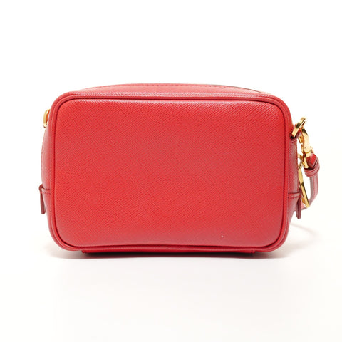 PRADA 2WAY Saffiano Leather Shoulder Bag Red WS27382