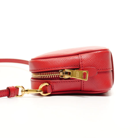 PRADA 2WAY Saffiano Leather Shoulder Bag Red WS27382