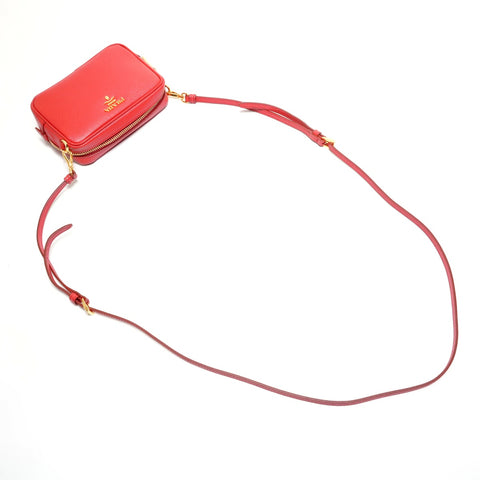 PRADA 2WAY Saffiano Leather Shoulder Bag Red WS27382