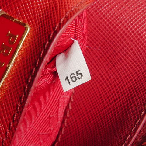 PRADA Saffiano 2way Handbag Red WS27384