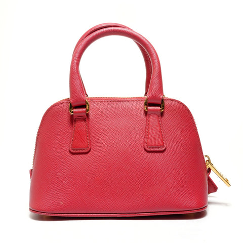 PRADA Saffiano 2way Handbag Red WS27384