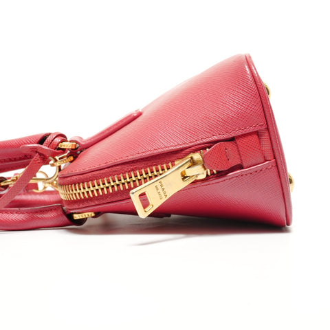 PRADA Saffiano 2way Handbag Red WS27384