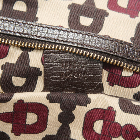 GUCCI Shelly line GG canvas Tote Bag Brown WS27385