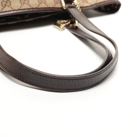 GUCCI Shelly line GG canvas Tote Bag Brown WS27385