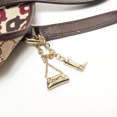 GUCCI Shelly line GG canvas Tote Bag Brown WS27385