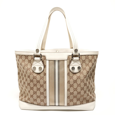 GUCCI GG Canvas Paglia GG Tote Bag Brown WS27386