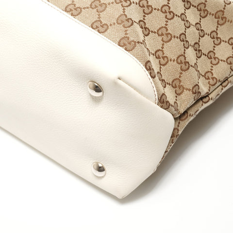 GUCCI GG Canvas Paglia GG Tote Bag Brown WS27386