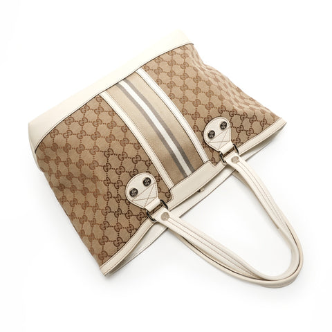 GUCCI GG Canvas Paglia GG Tote Bag Brown WS27386