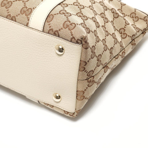 GUCCI GG Canvas Abbey Tote Tote Bag Brown WS27388