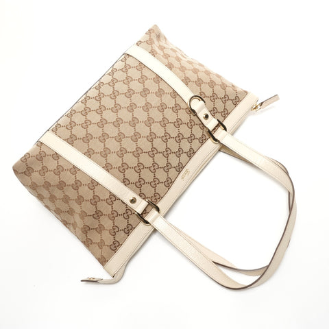 GUCCI GG Canvas Abbey Tote Tote Bag Brown WS27388