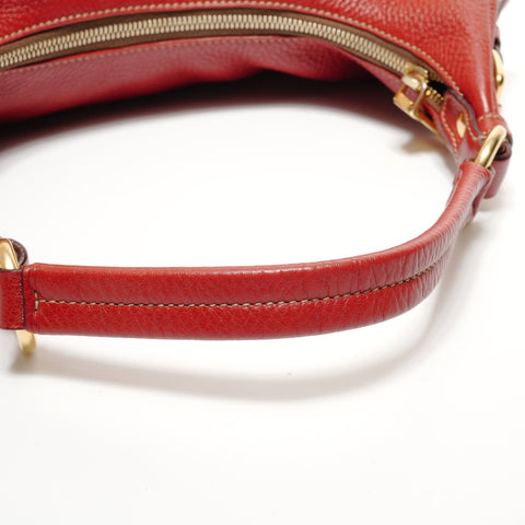 PRADA Leather One Shoulder Bag Shoulder Bag Red WS27390
