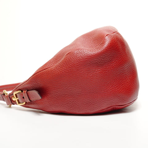 PRADA Leather One Shoulder Bag Shoulder Bag Red WS27390