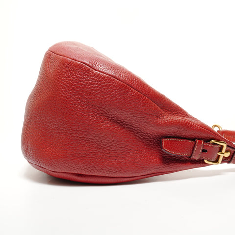 PRADA Leather One Shoulder Bag Shoulder Bag Red WS27390