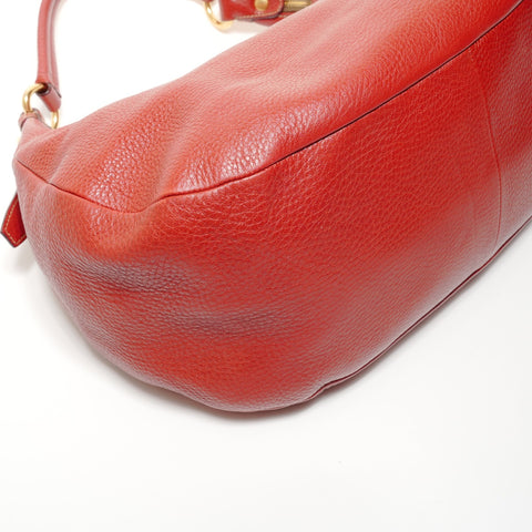 PRADA Leather One Shoulder Bag Shoulder Bag Red WS27390