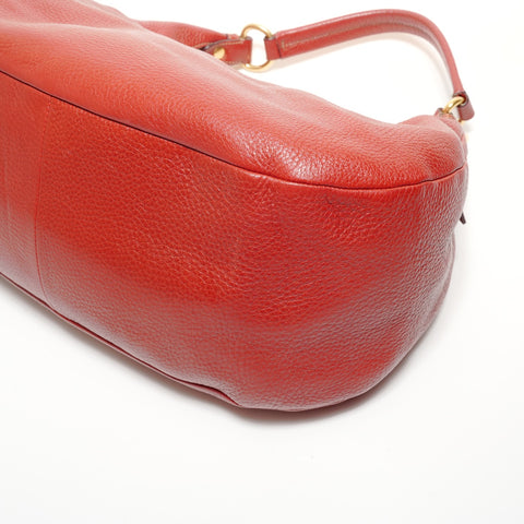 PRADA Leather One Shoulder Bag Shoulder Bag Red WS27390