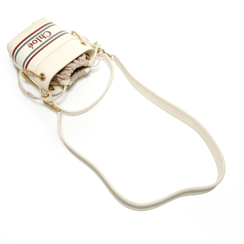 Chloe Roy Mini Bucket 2way Shoulder Bag beige WS27391