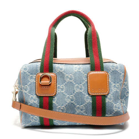 GUCCI Denim Ophidia Mini GG 2WAY Shoulder Bag blue WS27392