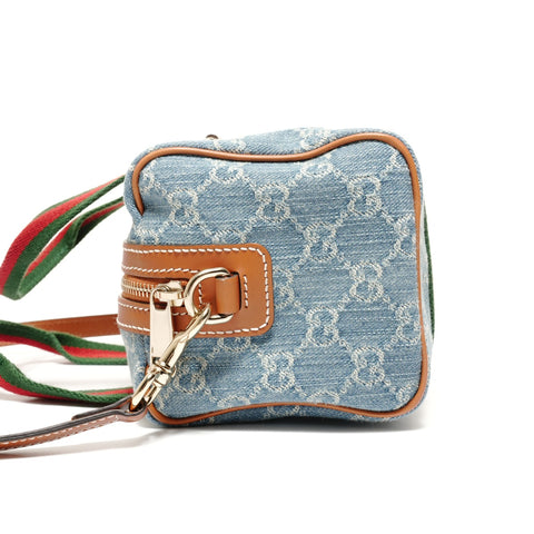 GUCCI Denim Ophidia Mini GG 2WAY Shoulder Bag blue WS27392