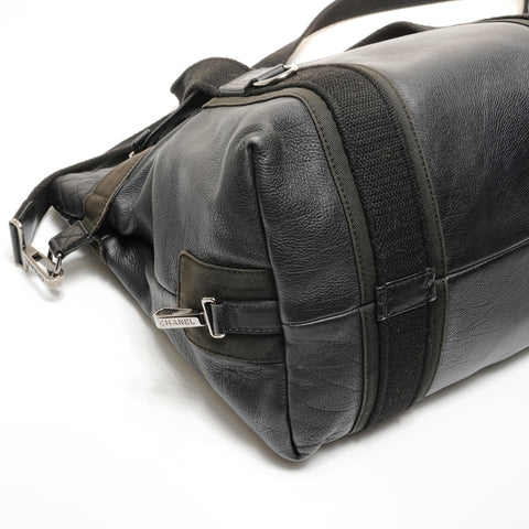 CHANEL No. 12 Sports Line Leather 2way Handbag black WS27397