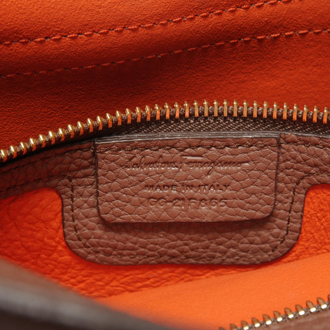 Salvatore Ferragamo Gancini leather Shoulder Bag Brown WS27398