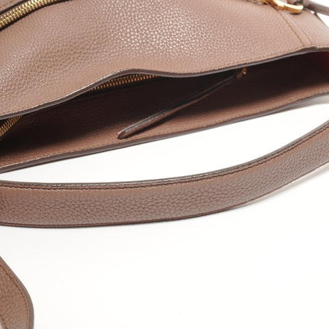 Salvatore Ferragamo Gancini leather Shoulder Bag Brown WS27398
