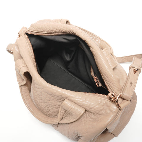 Alexander Wang Rocco Leather Satchel Shoulder Bag beige WS27399