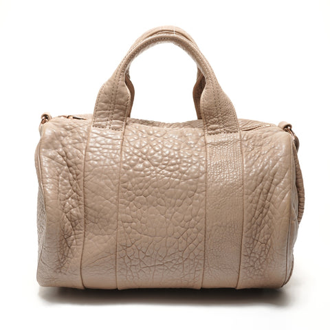 Alexander Wang Rocco Leather Satchel Shoulder Bag beige WS27399