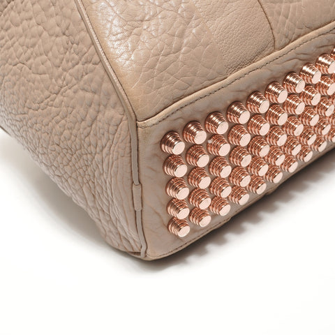 Alexander Wang Rocco Leather Satchel Shoulder Bag beige WS27399