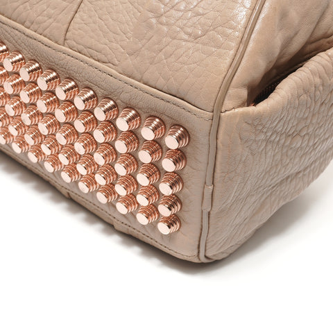 Alexander Wang Rocco Leather Satchel Shoulder Bag beige WS27399